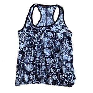 BodyC Black and White Floral Tank Top M